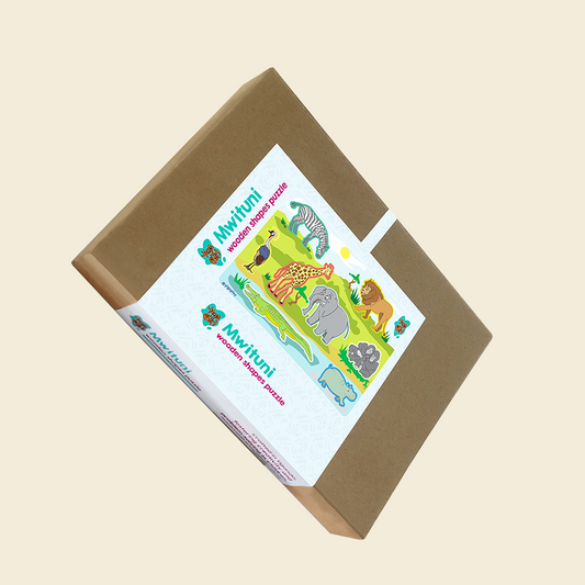 Mwituni Wooden Animal Shapes Puzzle