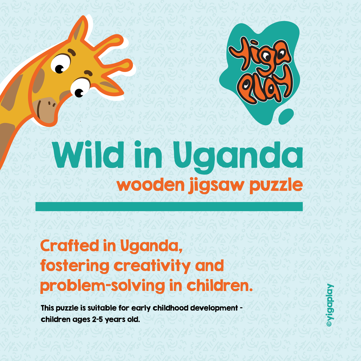Wild In Uganda Wooden Jigsaw Puzzle